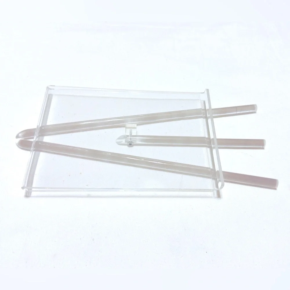 CONTAINER STORE 5”x10” Clear Acrylic Picture Frame Easel Stand Holds 5x7 Photo